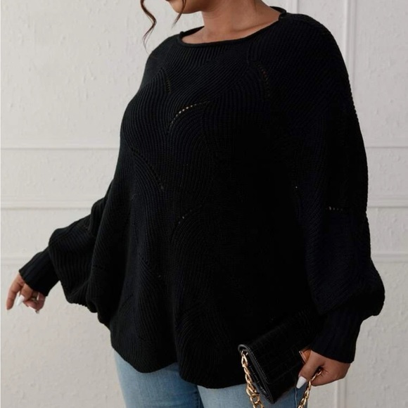 Plus size batwing sleeve sweater - Picture 6 of 6